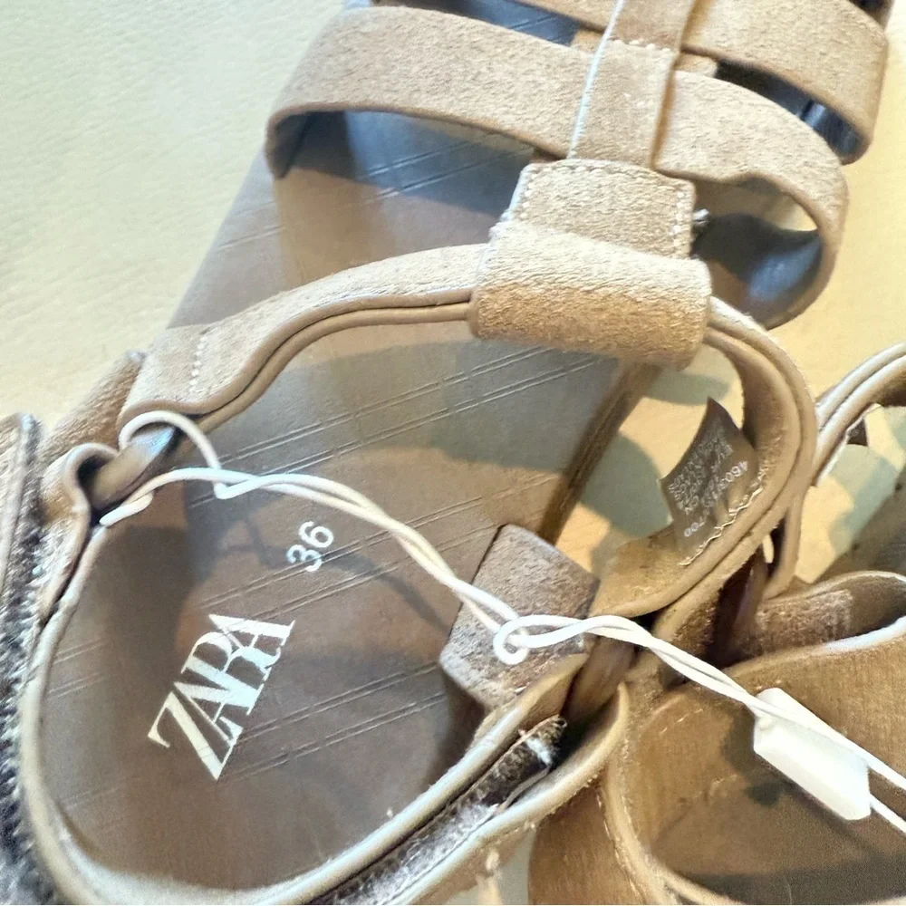 Zara leather fisherman sandals